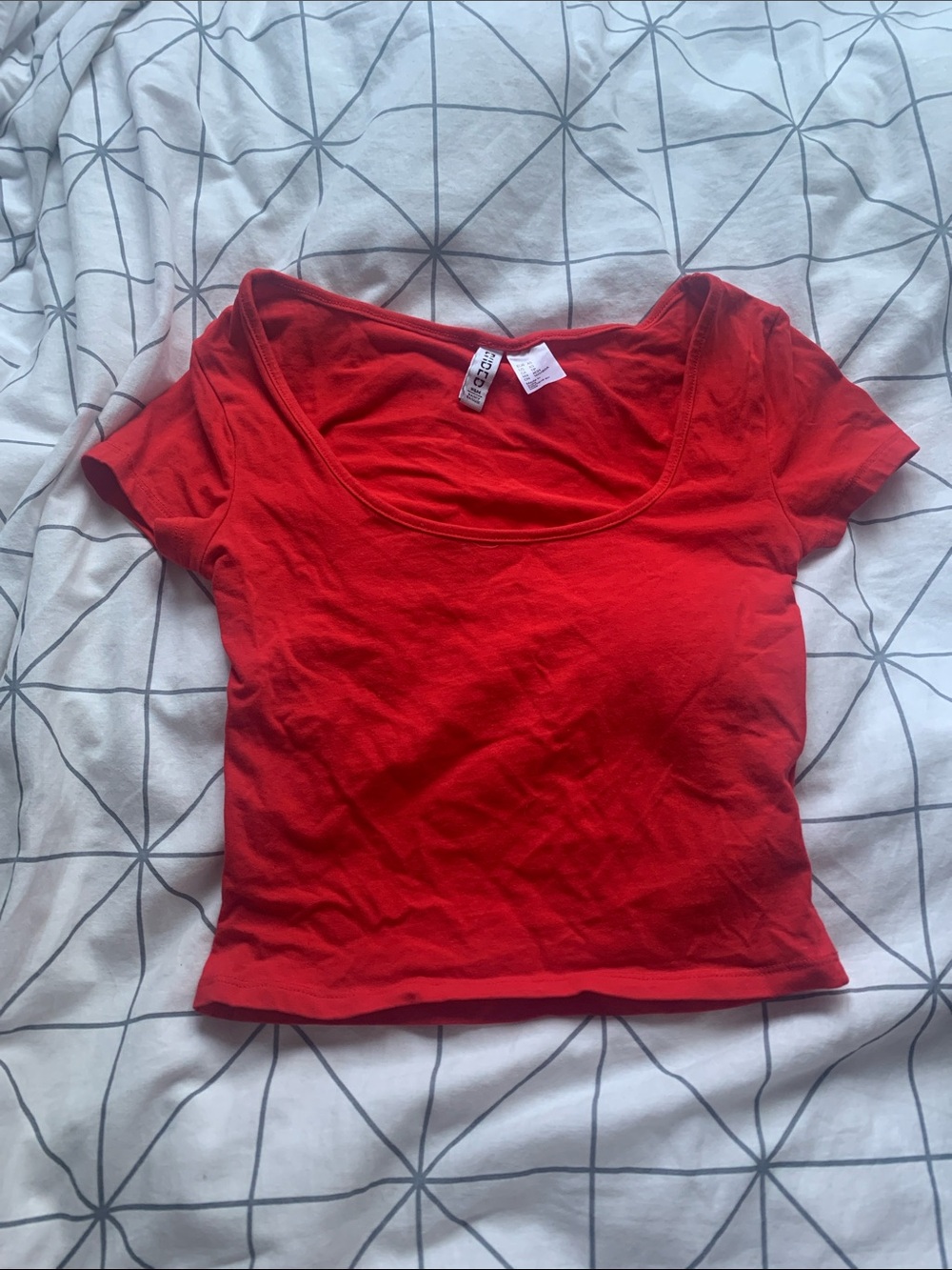 Red Scoop Neck Top (H&M)
